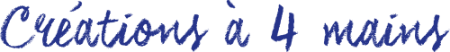 Créations à 4 mains 1 ligne vecto bleu